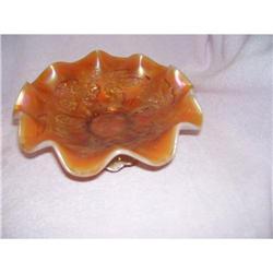 Dugan Peach Opal Dogwood Spray Compote Bowl #2224057