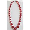 Image 1 : Vintage Glass Beads - Red Faceted  #2240296