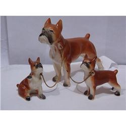 1961 BOXER WITH 2 PUPPIES ON CHAIN made in #2240364