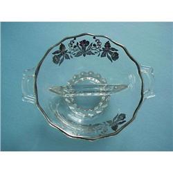 Lovely Silver Overlay Divided Dish #2240447