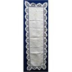 LINEN RUNNER W/EMBROIDERY&LACE #2240449