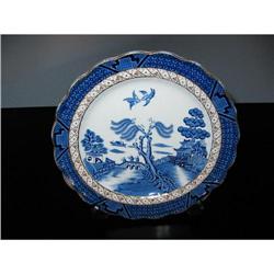 Willow real old blue&white cabinet plate mkd ! #2240545