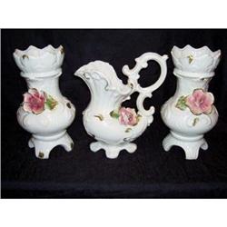 Large Group Of 3 Matching Capodimonte Vases #2240561