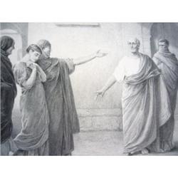 1888 Lithograph "Volumnia Reproaching Brutus #2240588