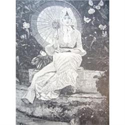 1888 Lithograph "Lilies, Oleanders and the #2240600
