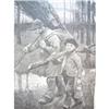 Image 1 : 1888 Lithograph "The End of  A Winters Day" #2240604