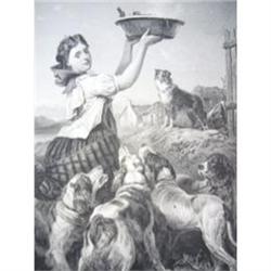 1888 Lithograph "The Highland Keepr's Daughter"#2240611