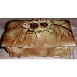 Japan Majolica Oak & Acorn Covered Box #2240636