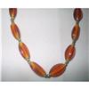 Image 1 : Art Deco  Art Glass Flapper Necklace 36" #2240710