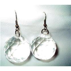 Earrings Chandelier Dangle Faceted Lucite  #2240738