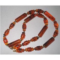 TRIFARI - Root Beer Lucite Necklace - 24" #2240743