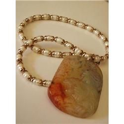 SALE Reddish Brown Relief Dragon Pendant with #2240793