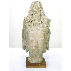 CH  Asian Bust Of A Woman On Stand #2240800