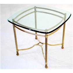 CH Brass Table With Glass Top #2240804