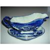 Image 1 : Victoria Flow Blue Ironstone Gravy and Plate #2240829