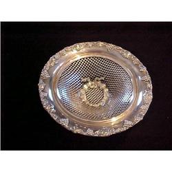7" Diameter Silver Open Weave Footed Basket #2240840