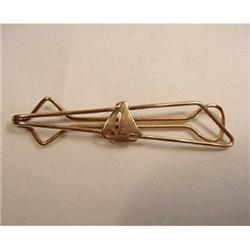 Vintage Gold Tie Slide with Yacht. #2240868