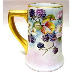 Limoges Hand Painted Floral Fruit Mug #2240941