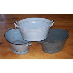 : Holland Enamel Wash Tub Basin ~ Garden #2240981