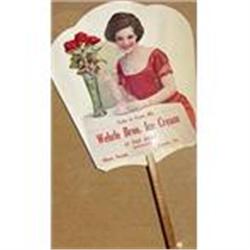 Vintage WEHRLE BROS. ICE CREAM Ad Fan *  #2240996