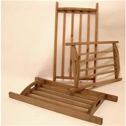 ANTIQUE WOOD DUTCH DRYING CLOTHES RACK #2241004