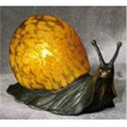 ART DECO GLASS SNAIL FIGURE LAMP #2241006