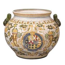 Porcelain Planter Italian Style Faience New #2241009
