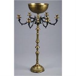 LARGE CAST IRON FLOOR CANDLEABRA CANDLE HOLDER #2241011