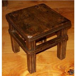 ANTIQUE LOW SQUARE TOP WOOD TABLE #2241015