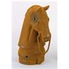 Image 1 : 2 CAST IRON RUST FINISH HORSE HEAD POST TOPS #2241017