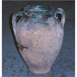 OLIVE OIL URN * ANTIQUE OLIVE OIL EWER JUG  #2241031