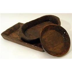 ANTIQUE WOOD CUTTING BOWL / 1930S / CHINA #2241035