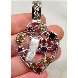 The PERFECT Accessory~Sterling Gemstone Heart #2241046