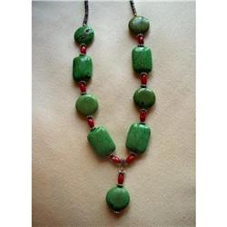 Turquoise, Coral and Sterling Necklace #2241148