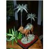 Image 1 : Cold Painted Candle Stand, Palms & Camel #2241155