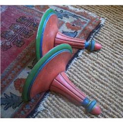 Pr. Vintage Italian Polychrome Brackets #2241156