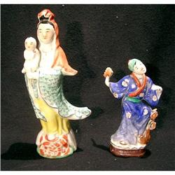 Porcelain and Pottery Figures 2 Asians #2241246