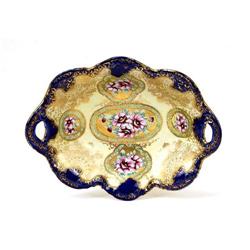 Old Japanese Nippon Cobalt Blue Bowl w Flower #2241380