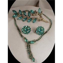 vintage fancy Rhinestone PARURE necklace #2241445