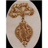 Image 1 : Signed hanging Miriam Haskell ORNATE Pendant #2241447