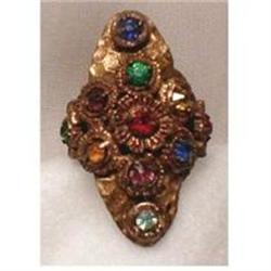 Antique Czech LARGE setting Rhinestone RING #2241449