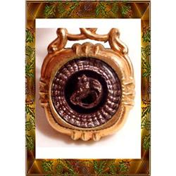 ANTIQUE semi precious 2 SIDED  watch FOB #2241463