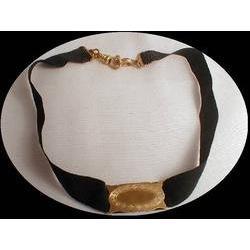 1900's  MOURNING RIBBON SLIDE NECKLACE #2241472