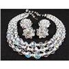 Image 1 : Old AURORA BOREALIS Crystal NECKLACE & Earrings#2241675