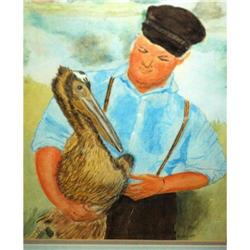 Dutchman Pelican Watercolor Painting by Boucher#2241760