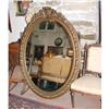 Image 1 : Large oval French carved mirror gilt frame  #2241914