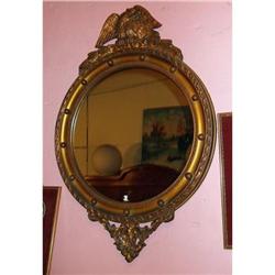 Federal Oval wall Mirror carved  gold gilt  #2241938