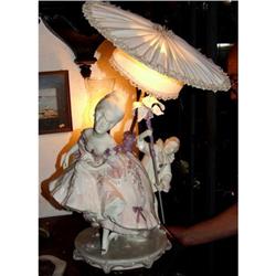 Austria  Schauer Faience Table Lamp  #2241939
