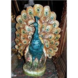 Royal Peacock porcelain Flower vase  majolica#2241943