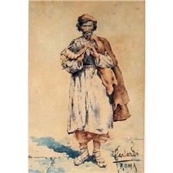 Italian master Watercolor by Carlandi  #2241950